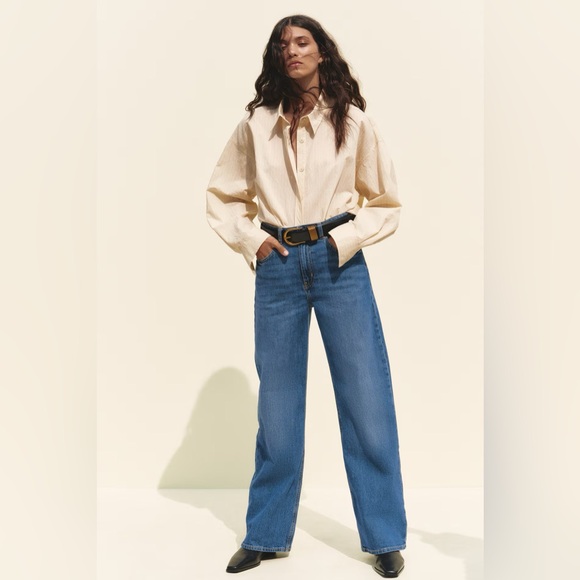 H&M Denim - H&M “Harper” Women’s High Rise Wide Leg Jeans- 97% Cotton